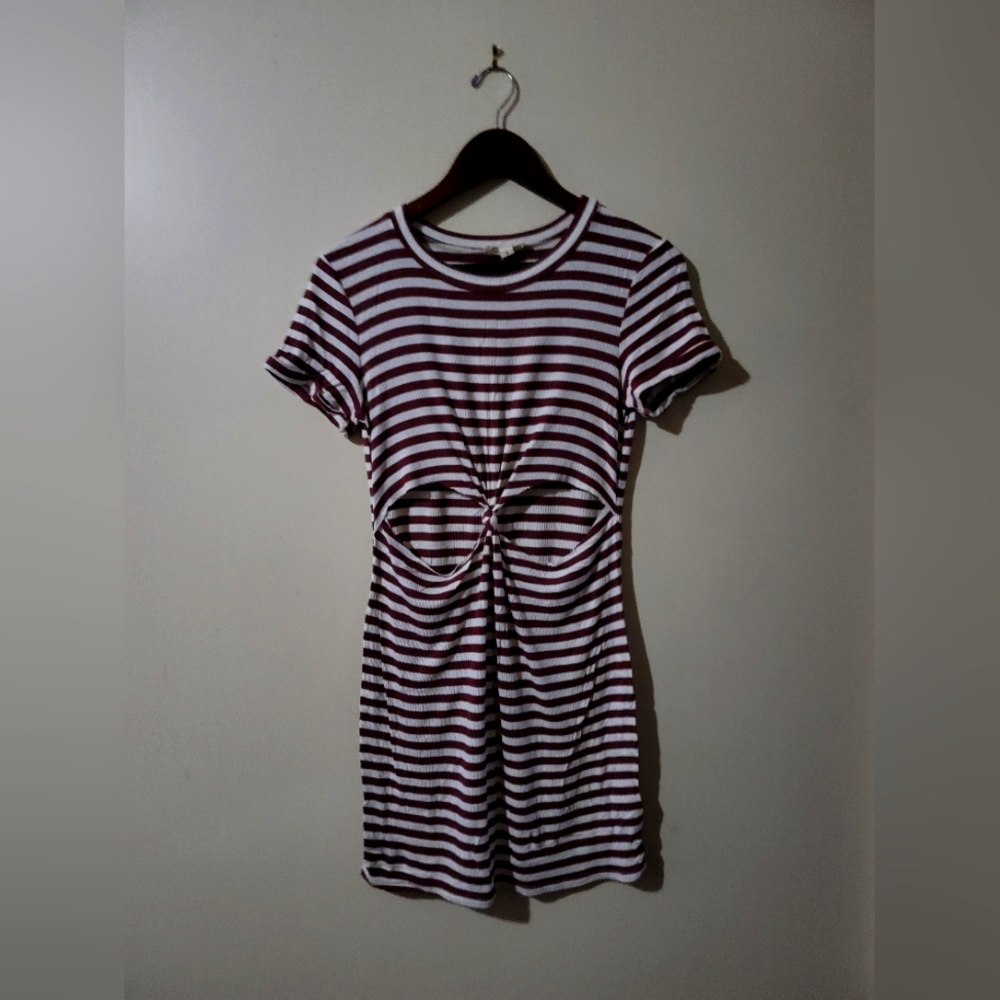 Striped Rib Cut Dress
